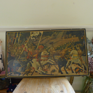 Art hand Auction 英国古董绘画艺术大型复古挂毯英国跳蚤市场法国 Brocante 欧洲商品 648, 古董, 收藏, 杂货, 其他的