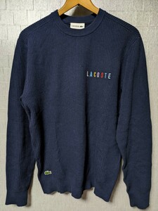 限定モデル!美品!正規品!ラコステLACOSTEメンズ長袖リブカットソー刺繍ワッペン4