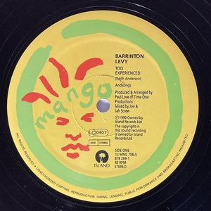 BARRINGTON LEVY / TOO EXPERIENCED (12インチシングル)