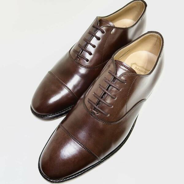 即決/試着程度/SHIPS Master Crafted Footwear UK5.5 24.0 紳士靴/革靴/ダークブラウン/メンズ/本革/通勤/ビジネス/スーツ/ストレート