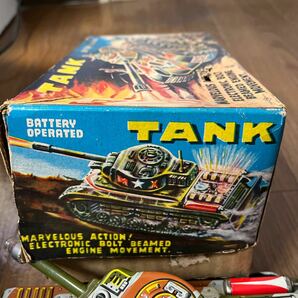 昭和レトロ ブリキ 戦車当時物 日本製ブリキ玩具 ジャンク、箱付きの画像7