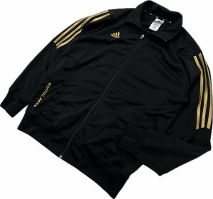 adidas ☆ マーシャルアーツ ジャージ ジャケット ブラック ゴールドライン L ランニング トレーニング スポーツ 人気 アディダス■AG240