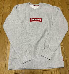 【極美品】シュプリーム ボックスロゴ クルーネック スウェット パーカー Mサイズ 18AW Box Logo Crewneck SUPREME