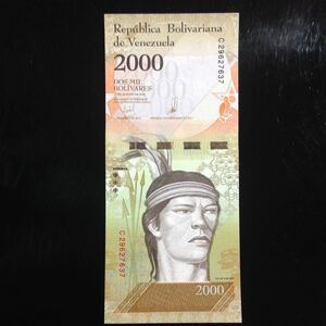 World Paper Money VENEZUELA 2000 Bolivares【2016】