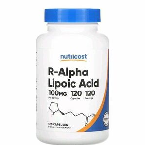 ★個数変更可★ニュートリコスト　Rアルファリポ酸　100mg 　120粒　αリポ酸　リポ酸R　サプリメント　nutricost 