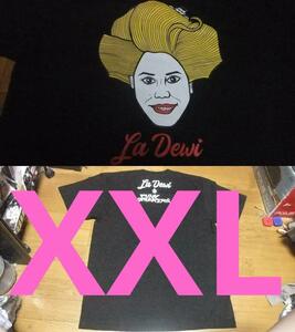 送料無料 未使用 パンクドランカーズ punkdrunkers デヴィ夫人 コラボ Tシャツ XXL 大統領夫人 デビ夫人 スカルノ インドネシア 黒