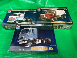 3台セット　エーエムティー　AMT 1/25 Autocar Dump Truck、GMC ASTRO 95、PETERBILT 352 COE トレーラー TRAILER ピータービルト　