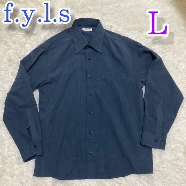 f.y.l.s エフワイエルエス　トップス　L　メンズ　ポロシャツ　長袖　リブ