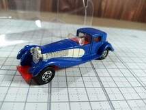 ミニカー TOMICA BUGATTI COUPE DEVILLE 1/80 No.F46 1978TOMY 日本製 箱なしプラ箱入 当時物 レトロ ブガッティクーペ_画像1