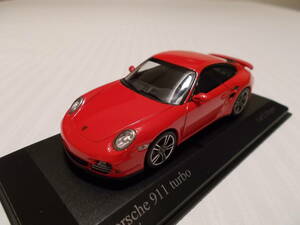 ミニチャンプス 1/43 ポルシェ 911 ターボ 2010　レッド　　Porsche 911 turbo (997 Ⅱ Generation) 2010 Red　PMA