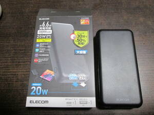 ELECOM モバイルバッテリー DE-C34-20000BK(20000mAh)