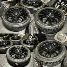 HRS マットブラック 17インチ 7J＋45 PCD100 5穴 ハブ径約73ミリ BluEarth-A 215/45R17 30 50プリウス 86 BRZ ウィッシュ カロスポ等_画像3