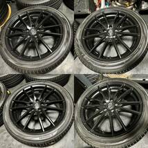 HRS マットブラック 17インチ 7J＋45 PCD100 5穴 ハブ径約73ミリ BluEarth-A 215/45R17 30 50プリウス 86 BRZ ウィッシュ カロスポ等_画像4