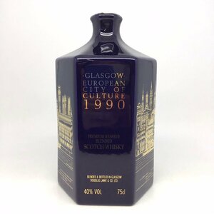 未開栓 グラスゴー ヨーロピアン シティオブカルチャー 1990 プレミアムリザーブ 陶器 750ml 40％ 重量1143g 1C-2-1-147790-A