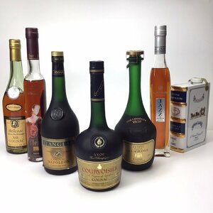 【同梱不可】未開栓 コニャック 7本セット 350～750ml ガストン ド ラグランジュ/クルボアジェ VSOP　ベルニャック XO 他 A240131-4-A