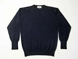 オールド◆　スコットランド製　Balmore　カシミヤセーター　Mサイズ　カシミヤ100％　シェットランドセーター　濃紺　ネイビー