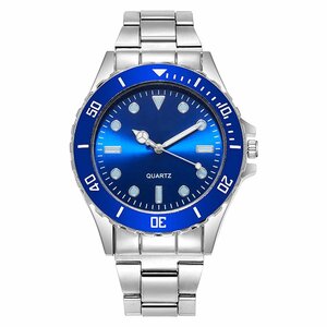 【 送料当社負担 】腕時計 スポーツ　ビジネス腕時計 アナログ クォーツ腕時計 ステンレス鋼時計 ４種類　Bsn-M【 1. ブルー 】