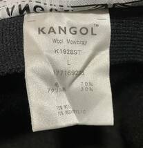 KANGOL Wool Mowbray カンゴール ウール モウブレイ つば付きハット/帽子 黒 L 中古品_画像10