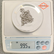 喜平 ネックレス PT850 6面カット ダブル 100g 50cm 造幣局検定刻印入 メンズ レディース チェーン プラチナ PT 中古_画像7