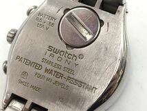 0101-506S⑯22729　腕時計 Swatch スウォッチ メンズ IRONY アイロニー クロノグラフ 4石 黒文字盤 クォーツ_画像7