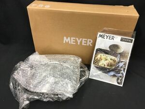 0103-227MK⑨5512 両手鍋 MEYER マイヤー ナベ なべ 調理器具 ガラスフタ有 箱有 / キッチン 食卓 料理