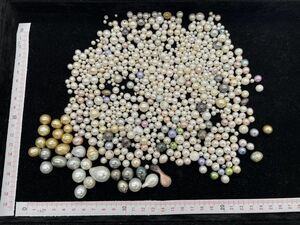 0104-600M0001RP 外し石 まとめ 大量　パール 真珠　アコヤ　南洋　バロック　淡水 総重量約411g