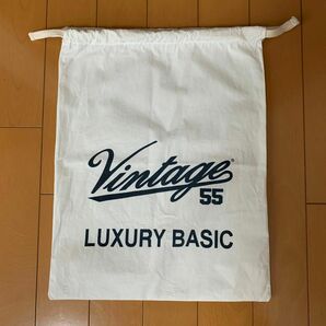 ヴィンテージ55 LUXURY BASIC 巾着袋 ショッパー ショップ袋 白