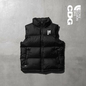 1円～!売切!超限定【正規新品】THE NORTH FACE × CDG by COMME des GARCONS NUPTSE VEST ダウンベスト US RDS ヌプシ コラボ(XL)黒 230913