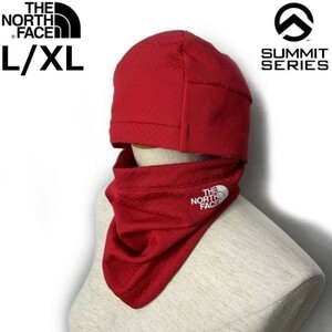 1円～!売切!【正規新品】THE NORTH FACE◆HIGHTECH BALACLAVA バラクラバ サミットシリーズ US限定 裏起毛 男女兼用(L/XL)赤 180623-23