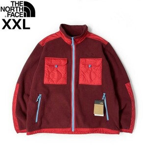 1円～!売切!【正規新品】THE NORTH FACE◆ROYAL ARCH FULL-ZIP JACKET フリース ボア キルティング US限定 肉厚 キャンプ(XXL)赤 181024-85