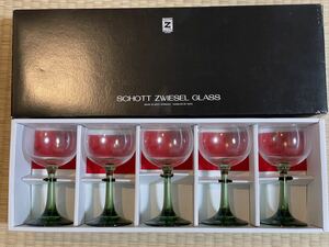 ●HOYA　SCHOTT ZWIESEL GLASS ワイングラス　UZS2980　ツヴィーゼル　ドイツ　未使用/箱付き/5客セット●