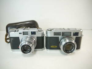 590 AIRES 35-llA/RADAR-EYE アイレス レンジファインダー カメラ 2台 Q CORAL 1:2.8 f=5cm/H CORAL 1:1.9 f=4.5cm フィルムカメラ