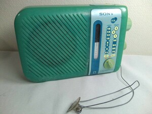 SONY 　AM/FMラジオ 　ICF-S70　防滴仕様 お風呂ラジオ　日本製　 　本体のみ★ジャンク