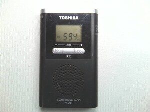 TOSHIBA　東芝 FMステレオ/AMラジオ　TY-SPR1（K）　2011年製★動作品