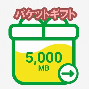 mineo マイネオ パケットギフト 5000MB ( 5GB 5,000MB ) ポイント消化 匿名 