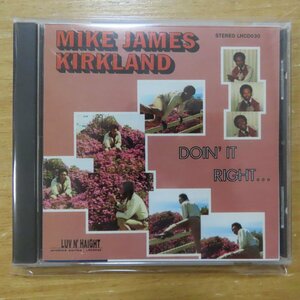 780661003021;【CD/LUVN'HAIGHT】MIKE JAMES KIRKLAND / DOIN' IT RIGHT　LHCD-030