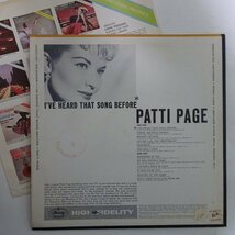 14028473;【US盤/Mercury/黒ラベル/MONO/深溝/コーティング】Patti Page / I've Heard That Song Before_画像2