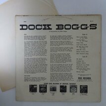 14028397;【US盤/DISC/深溝】Dock Boggs / Dock Boggs, Legendary Singer & Banjo Player_画像2