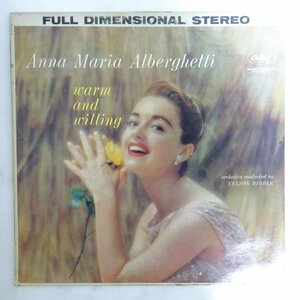 14027483;【US盤/Capitol/虹ラベル】Anna Maria Alberghetti / Warm And Willing