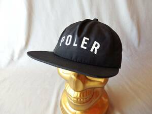新品◆POLeR State Nylon Hat キャップ◆BLACK◆サーフィン/スノーボード/スケートボード/BMX/キャンプ