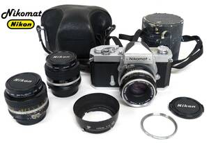 Nikomat ニコマット N　FT 4104736　ボディ＋レンズ×3点 NIKON ■ NIKKOR-S auto 1:2 f=5cm / 28mm 1:2.8 / 50mm 1:1.4 　◎動作品