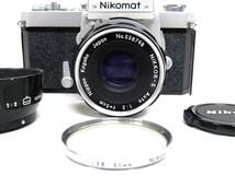 Nikomat ニコマット N　FT 4104736　ボディ＋レンズ×3点 NIKON ■ NIKKOR-S auto 1:2 f=5cm / 28mm 1:2.8 / 50mm 1:1.4 　◎動作品_画像6