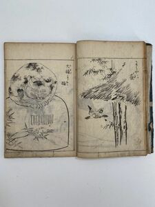 「画本拾葉巻之下」1冊 雪蕉齋画 宝暦元年刊｜和本 和書 古典籍 絵本 絵入本 浮世絵 読本 草双紙 寺井重房 猫蛙花鳥大阪上方