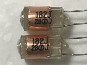  copper . styrol condenser 182J2B 1800pF unused 2 piece 1 set 