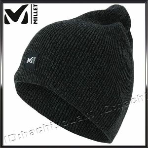 Millet 新品 ミレー ウール素材 ニット キャップ ロゴ Wool ビーニー ブラック メンズ レディース 帽子 登山 アウトドア