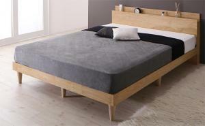 すのこベッド シングルベッド マットレス付き すのこ ベット グレー 木製 ベッドフレーム ウォールナットブラウン