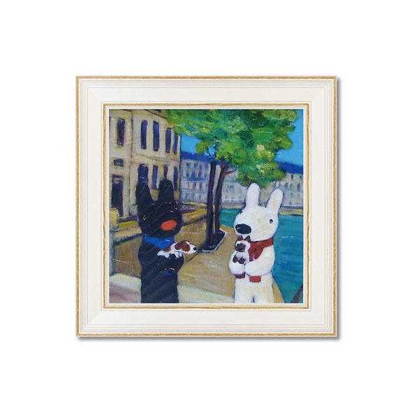 U-Power Lisa and Gaspard Art Frame M Size Dog and Cat GL-05802, artwork, painting, others