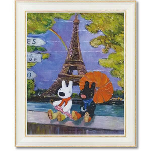 Art hand Auction U-POWER Lisa and Gaspard Art Frame L Size Rainbow Eiffel Tower GL-10004, Artwork, Painting, others