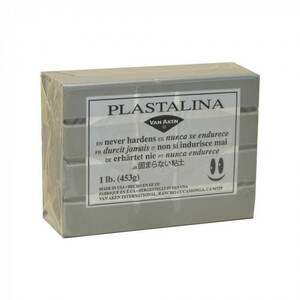 MODELING CLAY (モデリングクレイ) PLASTALINA (プラスタリーナ) 粘土 シルバーグレイ 1Pound 3個セット