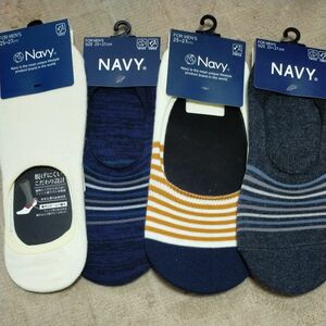 靴下 ソックス　NAVY　25-27